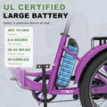 ABORON 3.0 Fat Tire Electric Trike for Senior Foldable E - Bike, 500W Motorized Tricycle Adult 20" Folding 3 Wheel Electric Commute Bike Trike W/48V Battery and Storage Baskets