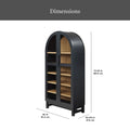 Better Homes & Gardens Juliet Arch Accent Cabinet, Black Finish