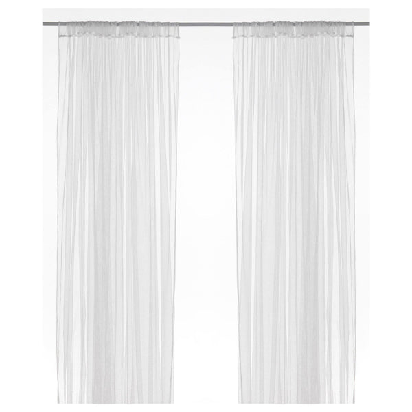 Ikea Lill Curtains Sheer Net White 2 Panels 110" x 98" Canopy Room Divider Voile
