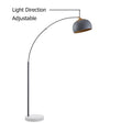 Rosén GARDEN Arc Floor Lamp, Modern Reading Light for Living Room, Bedrooms and Office, Light Direction Adjustable, Bulb Not Included
