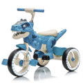 Xuanlur Kids Ride on Dinosaur Tricycle, Toddlers Kid Trike with Wide Flash Wheels, Anti - Slip Pedals, Rear Basket, Music & LED Lights, Toddler Bike Toys Gift for 3 - 6 Year Old Boys & Girls (Green)