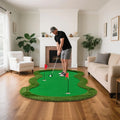 10FT x 5FT Golf Putting Green, Indoor Outdoor Professional Golf Practice Mat with 3 Holes & Golf Balls, Golf Training Mat for Home Office, Backyard