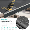 AECOJOY Free Standing Retractable Awning, 10'x8' Patio Awnings Outdoor Manual Sun Shade Shelter, Dark Grey