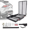 HECASA Hitch Mounted Cargo Carrier Mobility Scooter and Wheelchair Carrier Rack with Loading Ramp Luggage Basket Disability Medical Lift Rack