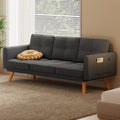 Bedroom Furniture Set - Includes Queen Bed Frame, 4 - Drawer Dresser Set of 2 & 3 Seat Futon Sofa - Modern Storage Solution for Stylish Home Decor