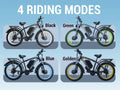 5000W (Peak) Electric - Bike for Adults, 60V 25AH Battery Electric Motorcycle, Dual - Motor - Ebike 50MPH Ebike, 26*4.0 Fat Tire Electric - Bicycle, AWD 21 - Speed Mountain Bike for All - Road UL 2849