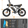 Ridstar 1500W Electric Bike for Adults, 33MPH 48V 20ah Electric Bicycle, 20" Fat Tire Full Suspension Mountain Bike UL2849