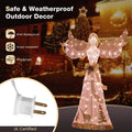 Tangkula 5 FT Lighted Christmas Angel, Outdoor Pre-lit 3D Glittered Angel with 100 Warm White Lights