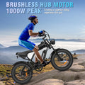 Ridstar 1500W Electric Bike for Adults, 33MPH 48V 20ah Electric Bicycle, 20" Fat Tire Full Suspension Mountain Bike UL2849