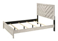 3pc Rustic Beige Gray Finish Bedroom Furniture Queen Size Bed Nightstand Chest Set