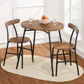 Best Choice Products 3 - Piece Modern Oval Dining Table Set, Small Kitchen Dinette W/ 2 Chairs - Black/Black