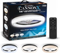 Cannonx 14" Low Profile Ceiling Fan with Lights and Remote, 6 Speeds, 3 Light Modes 3500K-5500K, Flush Mount for Bedroom