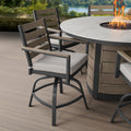 Agio Nicolet 7 - Piece Fire Outdoor Patio High Dining Set