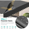AECOJOY Free Standing Retractable Awning, 10'x10' Dual Side Patio Awnings Outdoor Manual Sun Shade Shelter, Dark Grey