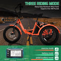 ABORON 3.0 Fat Tire Electric Trike for Senior Foldable E - Bike, 500W Motorized Tricycle Adult 20" Folding 3 Wheel Electric Commute Bike Trike W/48V Battery and Storage Baskets