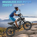 Ridstar Electric Bike for Adults, Peak 1500W 30MPH, 48V 15.6ah Electric Bicycle, Full Suspension Mountain Bike UL2849