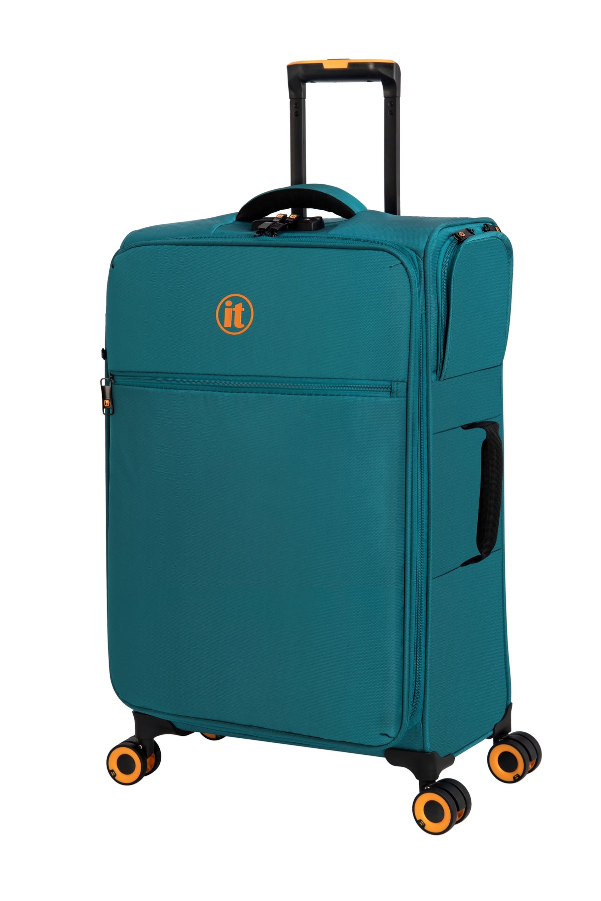 It Luggage Simultaneous 27" Softside Checked 8 Wheel Expandable Spinner Luggage, Harbour Blue