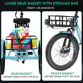 ABORON 3.0 Fat Tire Electric Trike for Senior Foldable E - Bike, 500W Motorized Tricycle Adult 20" Folding 3 Wheel Electric Commute Bike Trike W/48V Battery and Storage Baskets