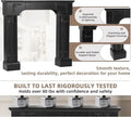 EPICOZY 43.3" Fireplace Mantel, Freestanding Fireplace Surround with Leg for Electric Fireplaces, MDF Mantel Surround with Shelf for Living Room with Decorative Pattern, Anti - Tipping & Waterproof