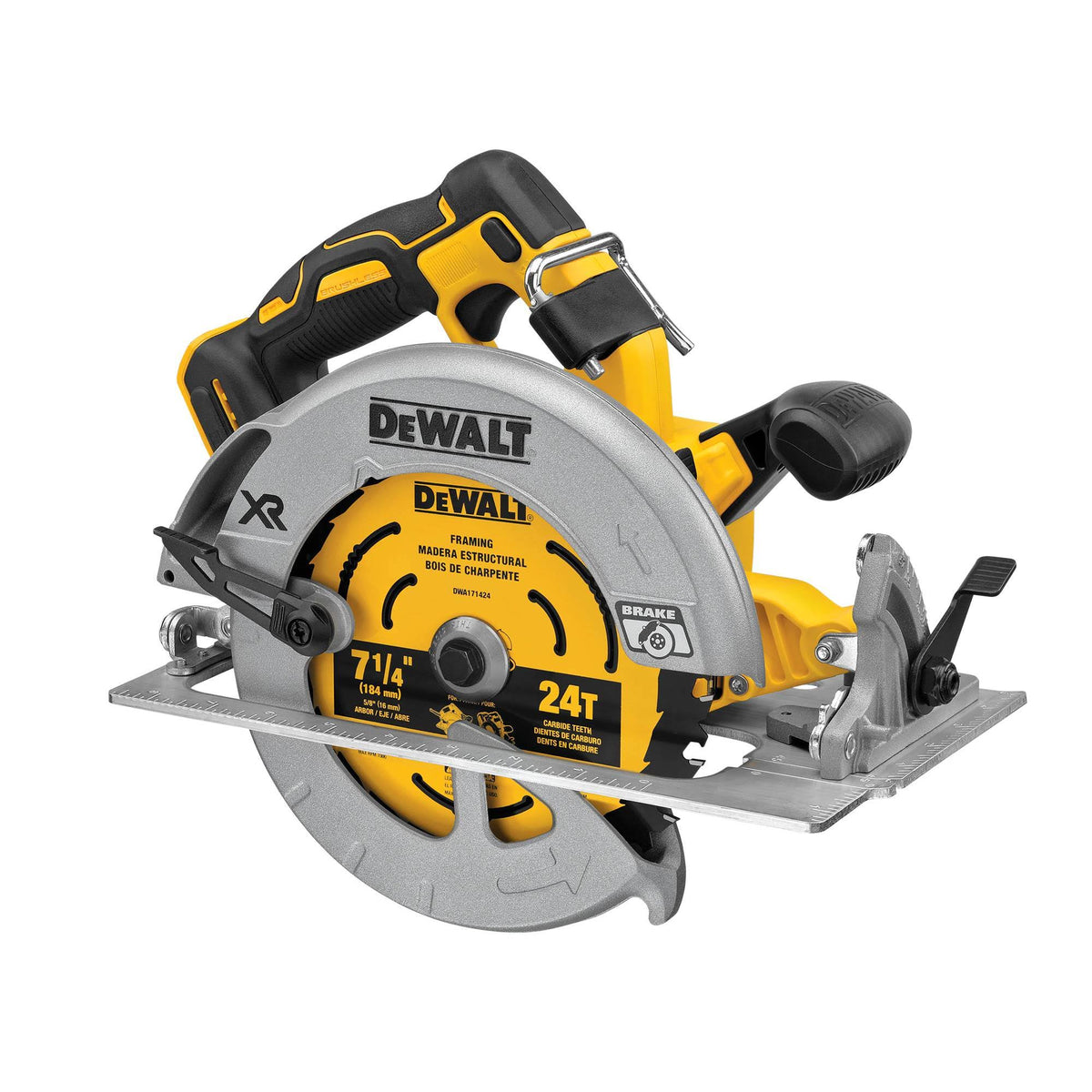 DEWALT XR POWERDETECT 20 - Volt Max 7 - 1/4 - in Cordless Circular Saw with Brake and Aluminum Shoe