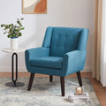 HUIMO Accent Chair, Button - Tufted Upholstered Living Room Chairs, Mid Century Modern Comfy Reading Chairs for Bedroom, Living Room, Beige
