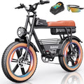 Ridstar 1500W Electric Bike for Adults, 33MPH 48V 20ah Electric Bicycle, 20" Fat Tire Full Suspension Mountain Bike UL2849