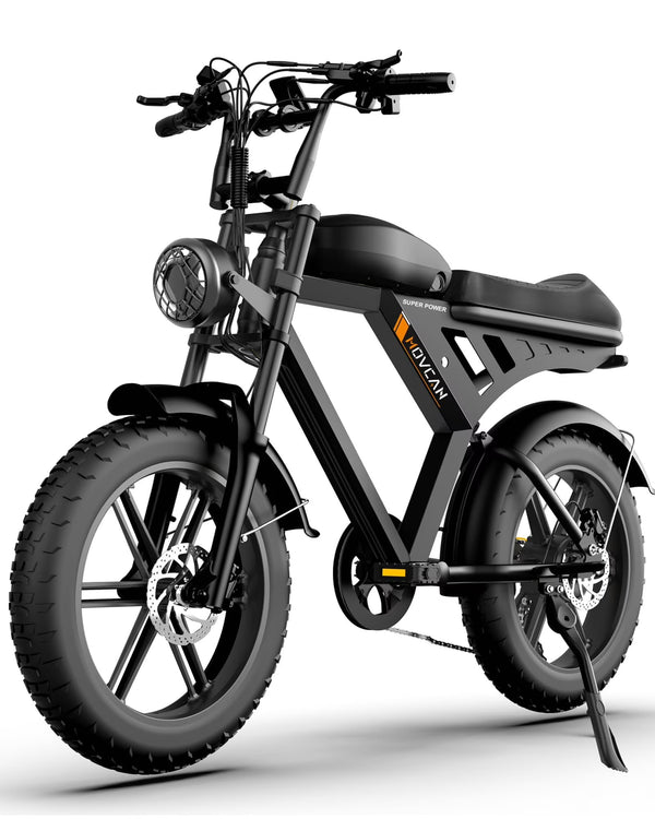 Movcan V30 Electric Bike for Adult, 1000W 20" Fat Tire 48V 15.6AH Removable Battery, 28MPH 7 - Speed Disc Brake Off - Road Mountain Ebike UL2849