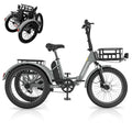 ABORON 3.0 Fat Tire Electric Trike for Senior Foldable E - Bike, 500W Motorized Tricycle Adult 20" Folding 3 Wheel Electric Commute Bike Trike W/48V Battery and Storage Baskets