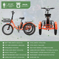 ABORON 3.0 Fat Tire Electric Trike for Senior Foldable E - Bike, 500W Motorized Tricycle Adult 20" Folding 3 Wheel Electric Commute Bike Trike W/48V Battery and Storage Baskets