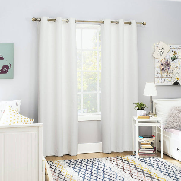 Sun Zero Accents - Sun Zero Blackout Grommet Curtain Panels White Textured 40x 84 New Open - Color: Cream/White - Size: 40 x 84 - 1puddlejumper's