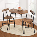 Best Choice Products 3 - Piece Modern Oval Dining Table Set, Small Kitchen Dinette W/ 2 Chairs - Black/Black