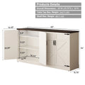 71" Tall Farmhouse Kitchen Pantry Cabinet, 5 Layers Storage Cabinet with Adjustable Shelves, Farmhouse Pantry Cabinet with 4 Barn Doors for Kitchen, Dining Room, Bathroom, Living Room, Rustic White