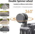 20 in Carry on Luggage with Cup Holder & USB Port, Airline Approved TSA - Locked Luggage, Lightweight PC Material Travel Suitcase with 360 Spinner Wheel