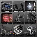 Ridstar Electric Bike for Adults, Peak 1500W 30MPH, 48V 15.6ah Electric Bicycle, Full Suspension Mountain Bike UL2849