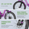 ABORON 3.0 Fat Tire Electric Trike for Senior Foldable E - Bike, 500W Motorized Tricycle Adult 20" Folding 3 Wheel Electric Commute Bike Trike W/48V Battery and Storage Baskets