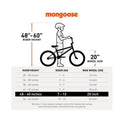 Mongoose Rebel X1 BMX Bike, 20 - In. Wheels, Kids Ages 7 - 14 Years, Gray Child Bicycle