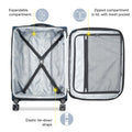DELSEY PARIS Sky Max 2.0, 2 Piece Softside Luggage Set Includes 24" Checked Luggage and a Carry - on Duffel Bag, Blue