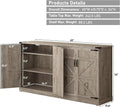 71" Tall Farmhouse Kitchen Pantry Cabinet, 5 Layers Storage Cabinet with Adjustable Shelves, Farmhouse Pantry Cabinet with 4 Barn Doors for Kitchen, Dining Room, Bathroom, Living Room, Rustic White