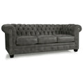 Hancock Tufted Top Grain Italian Leather Chesterfield Sofa - Dimensions: 31" H x 86" W x 40" D