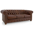 Hancock Tufted Top Grain Italian Leather Chesterfield Sofa - Dimensions: 31" H x 86" W x 40" D
