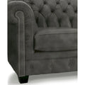 Hancock Tufted Top Grain Italian Leather Chesterfield Sofa - Dimensions: 31" H x 86" W x 40" D