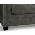 Hancock Tufted Top Grain Italian Leather Chesterfield Sofa - Dimensions: 31" H x 86" W x 40" D