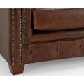 Hancock Tufted Top Grain Italian Leather Chesterfield Sofa - Dimensions: 31" H x 86" W x 40" D