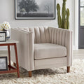 Lifestorey Paxton Tuxedo Chair with Channel Stitch Design