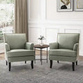 Nileus Set of 2 Modern Classic Polyester Accent Chairs with Solid Wood Legs by HULALA HOME