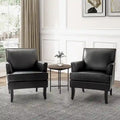 Nileus Set of 2 Modern Classic Polyester Accent Chairs with Solid Wood Legs by HULALA HOME