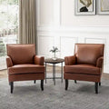 Nileus Set of 2 Modern Classic Polyester Accent Chairs with Solid Wood Legs by HULALA HOME