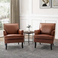 Nileus Set of 2 Modern Classic Polyester Accent Chairs with Solid Wood Legs by HULALA HOME