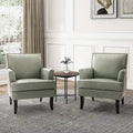 Nileus Set of 2 Modern Classic Polyester Accent Chairs with Solid Wood Legs by HULALA HOME