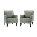 Nileus Set of 2 Modern Classic Polyester Accent Chairs with Solid Wood Legs by HULALA HOME